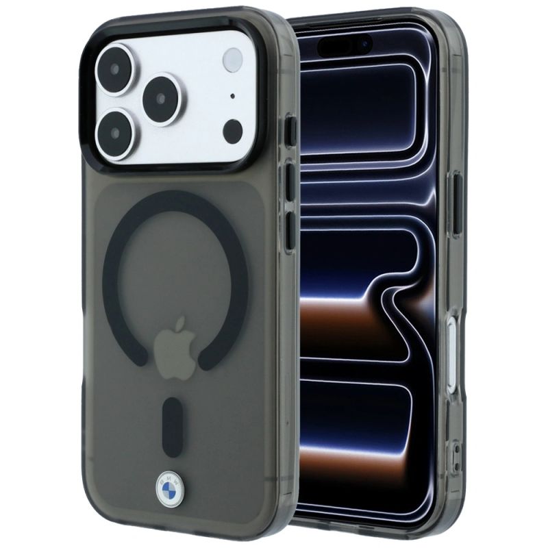Etui BMW Sign Frosted IML & Metal Logo MagSafe na iPhone 17 Pro / 18 Pro - czarne - obrazek 2