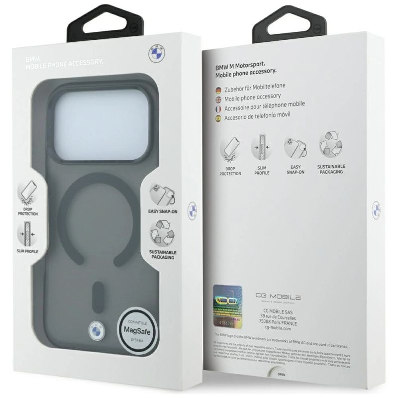 Etui BMW Sign Frosted IML & Metal Logo MagSafe na iPhone 17 Pro / 18 Pro - czarne - obrazek 9
