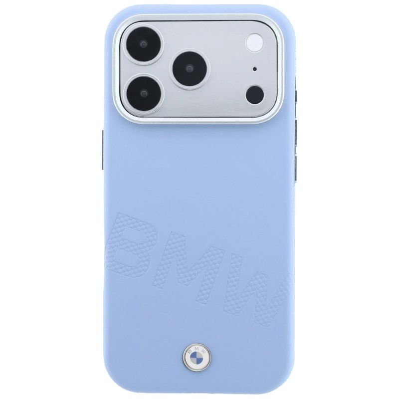 Etui BMW Sign Inclined Deboss Letters MagSafe na iPhone 17 Pro / 18 Pro - niebieskie - obrazek 3