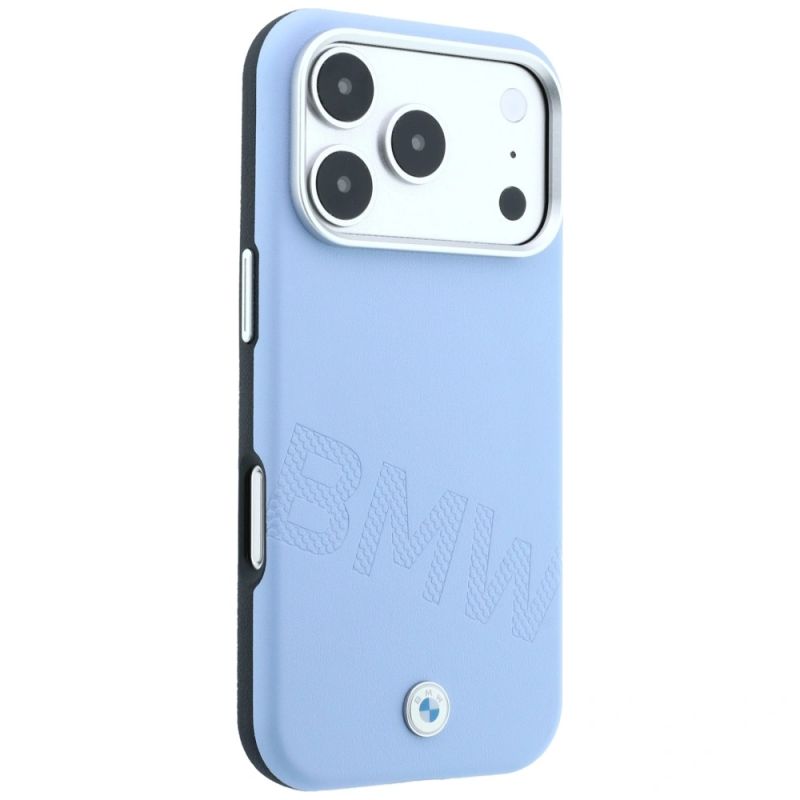 Etui BMW Sign Inclined Deboss Letters MagSafe na iPhone 17 Pro / 18 Pro - niebieskie - obrazek 4
