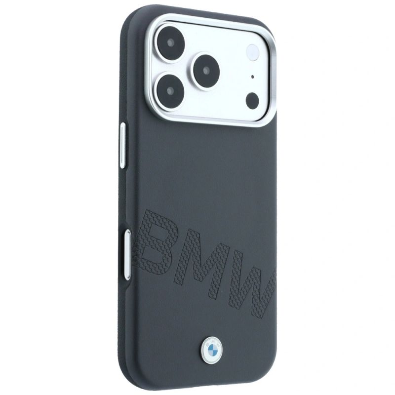 Etui BMW Sign Inclined Deboss Letters MagSafe na iPhone 17 Pro Max / 18 Pro Max - szare - obrazek 4