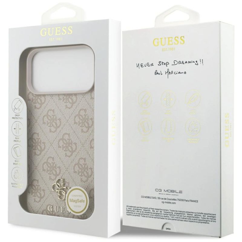Etui Guess 4G Small Classic Logo MagSafe na iPhone 17 Pro Max / 18 Pro Max - różowe - obrazek 8