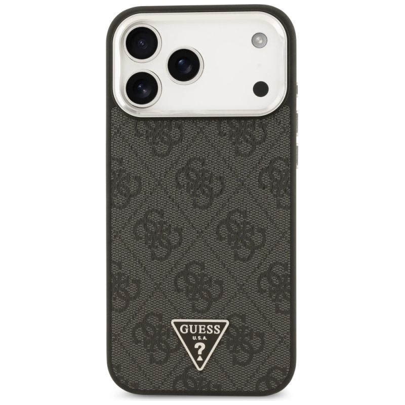 Etui Guess 4G Triangle Logo MagSafe na iPhone 17 Pro Max / 18 Pro Max - czarno-srebrne - obrazek 3
