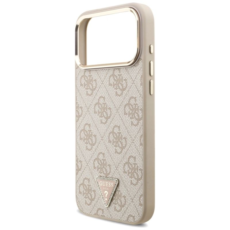 Etui Guess 4G Triangle Logo MagSafe na iPhone 17 Pro Max / 18 Pro Max - różowo-złote - obrazek 6