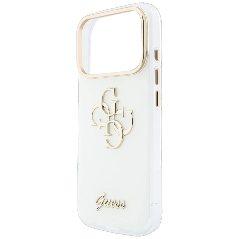 Etui Guess IML 4G Script Metal na iPhone 17 Pro Max / 18 Pro Max - białe - obrazek 6