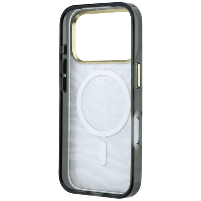 Etui Karl Lagerfeld IML Signature Zebra Glitter MagSafe na iPhone 17 Pro Max / 18 Pro Max - złote - obrazek 7