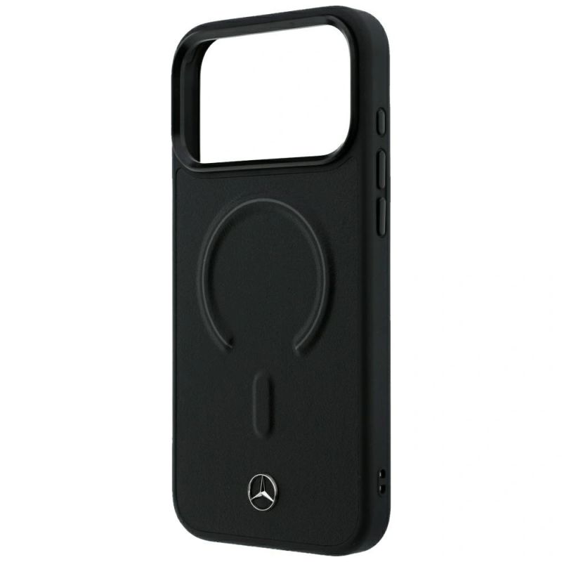 Etui Mercedes Leather 3D MagSafe do iPhone 18 Pro / 17 Pro - czarne - obrazek 6