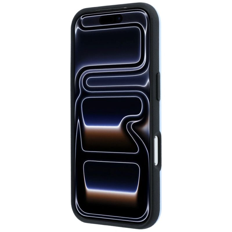 Etui Mercedes Leather Semi Wrap Iconic Line MagSafe do iPhone 18 Pro / 17 Pro - niebieske - obrazek 5