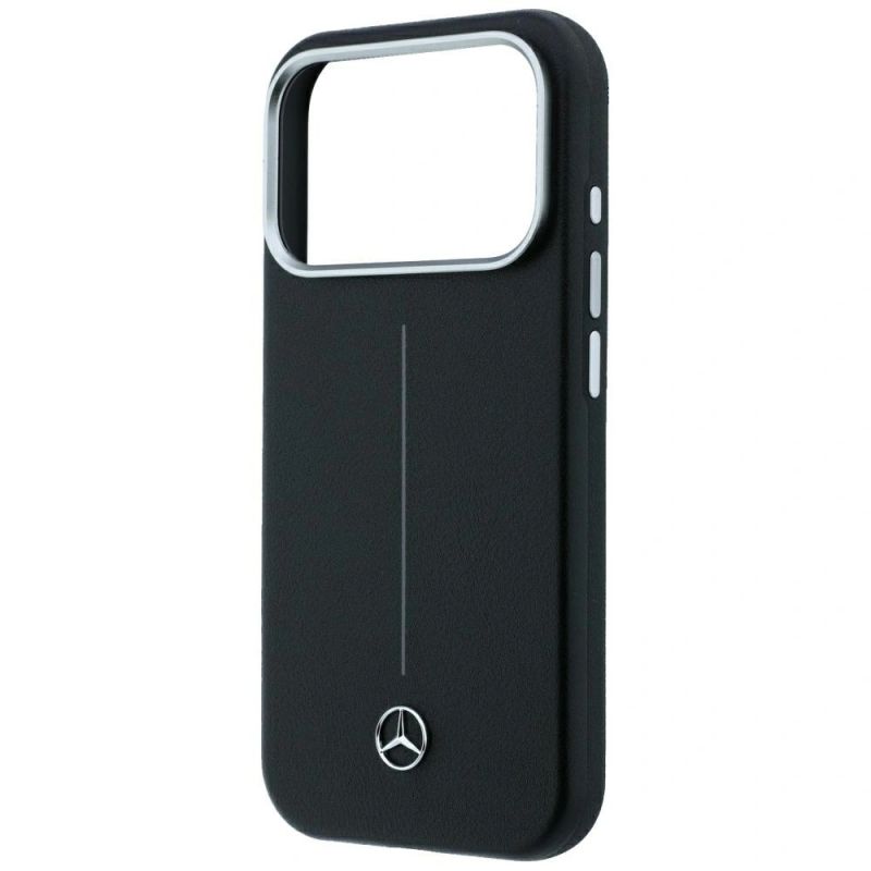 Etui Mercedes Leather Semi Wrap Iconic Line MagSafe do iPhone 18 Pro Max / 17 Pro Max - czarne - obrazek 6