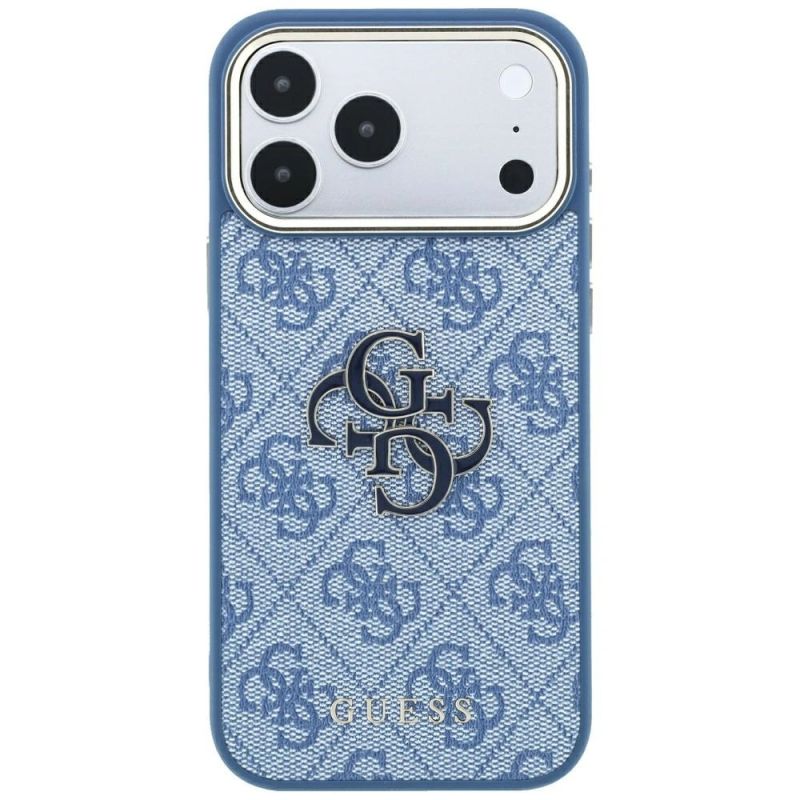 Etui Guess 4G & Big Resin Logo na iPhone 17 Pro Max / 18 Pro Max - jasnoniebieskie - obrazek 3