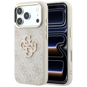 Etui Guess 4G & Big Resin Logo na iPhone 17 Pro Max / 18 Pro Max - różowe