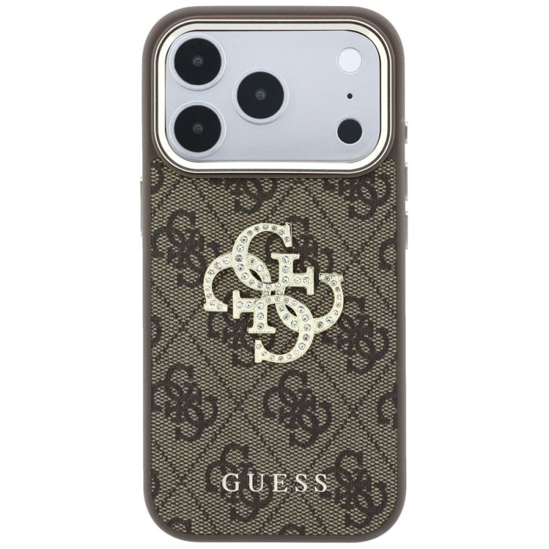 Etui Guess 4G & Big Strass Logo na iPhone 17 Pro Max / 18 Pro Max - brązowe - obrazek 3