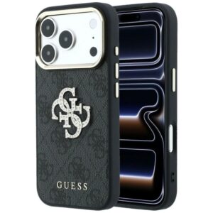 Etui Guess 4G & Big Strass Logo na iPhone 17 Pro Max / 18 Pro Max - czarne
