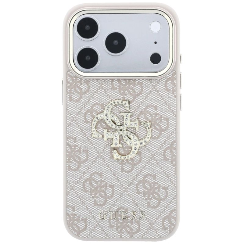 Etui Guess 4G & Big Strass Logo na iPhone 17 Pro / 18 Pro - różowe - obrazek 3