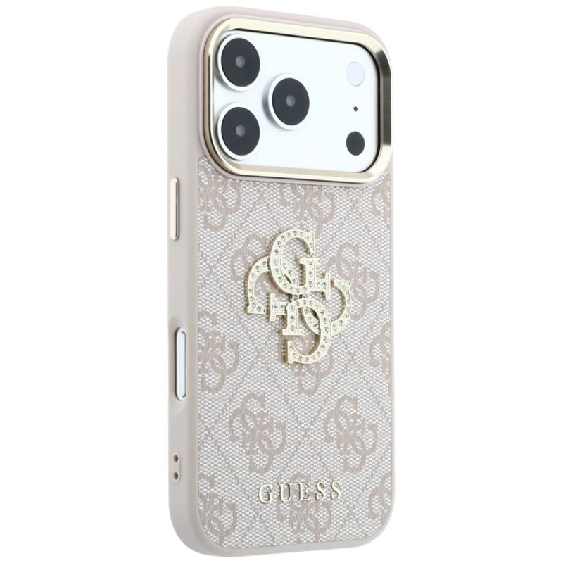 Etui Guess 4G & Big Strass Logo na iPhone 17 Pro / 18 Pro - różowe - obrazek 4