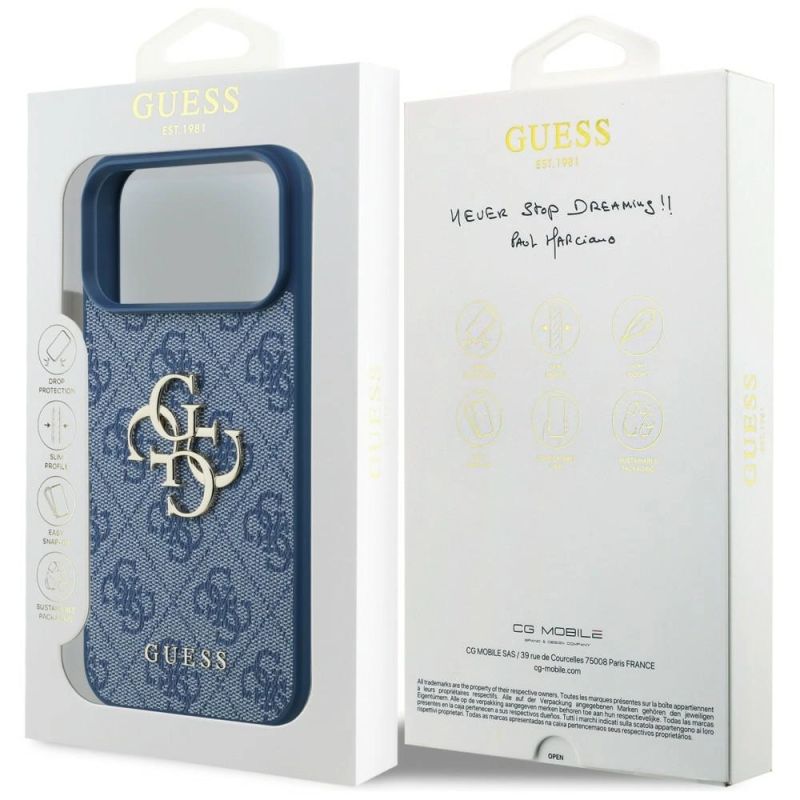 Etui Guess 4G Big Logo na iPhone 17 Pro Max / 18 Pro Max - niebieskie - obrazek 8
