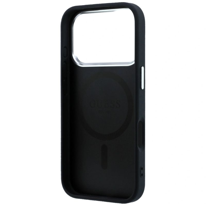 Etui Guess Grained Triangle Logo MagSafe na iPhone 17 Pro Max / 18 Pro Max - czarne - obrazek 7