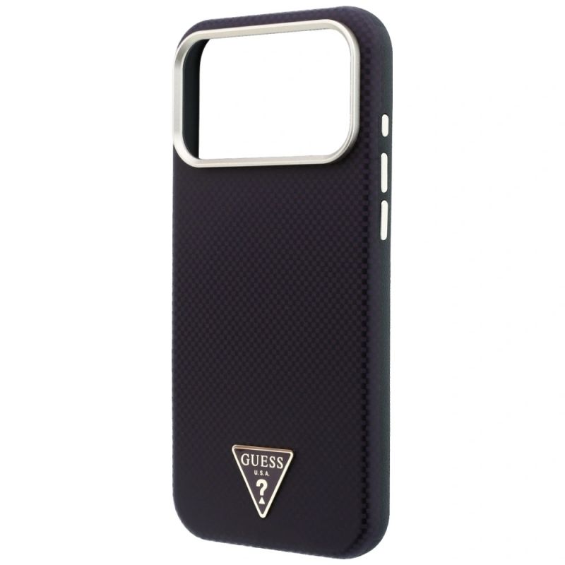 Etui Guess Kevlar Triangle Logo MagSafe na iPhone 17 Pro / 18 Pro - burgundowe - obrazek 6