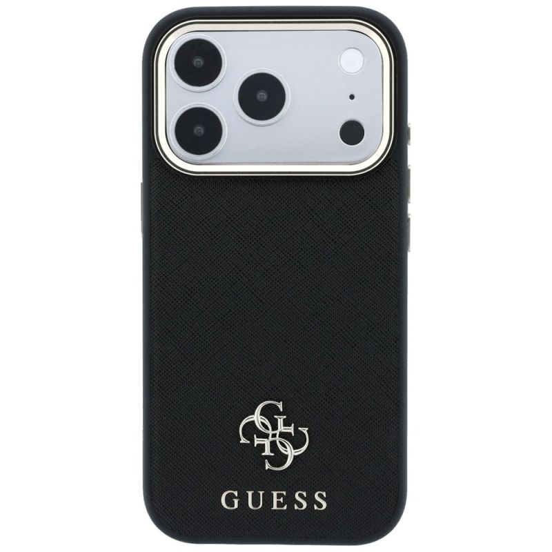 Etui Guess Saffiano Small 4G & Classic Logo MagSafe na iPhone 17 Pro Max / 18 Pro Max - czarne - obrazek 3