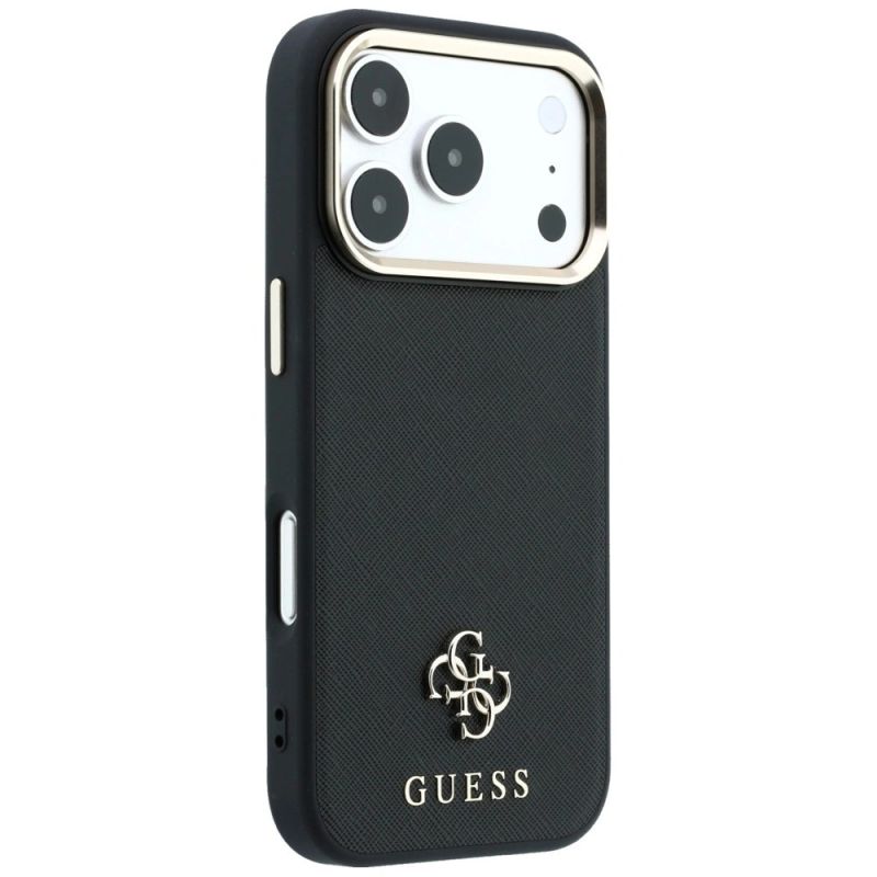 Etui Guess Saffiano Small 4G & Classic Logo MagSafe na iPhone 17 Pro Max / 18 Pro Max - czarne - obrazek 4