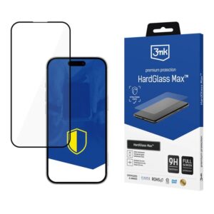 Szkło hartowane 3mk HardGlass Max Black na Apple iPhone 17 Pro