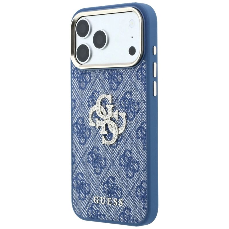 Etui Guess 4G & Big Strass Logo na iPhone 18 Pro Max / 17 Pro Max - niebieskie - obrazek 2