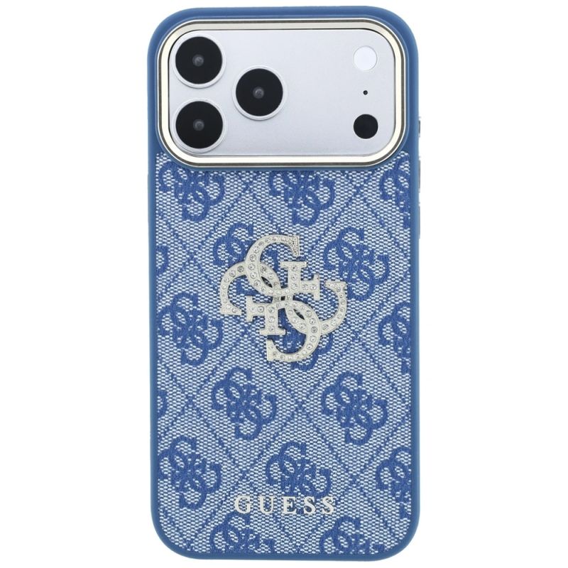 Etui Guess 4G & Big Strass Logo na iPhone 18 Pro Max / 17 Pro Max - niebieskie - obrazek 3