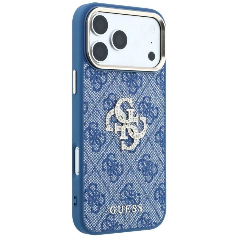 Etui Guess 4G & Big Strass Logo na iPhone 18 Pro Max / 17 Pro Max - niebieskie - obrazek 4