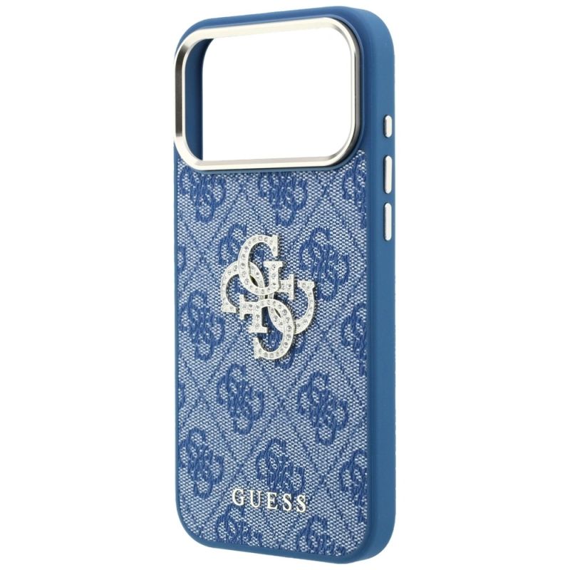 Etui Guess 4G & Big Strass Logo na iPhone 18 Pro Max / 17 Pro Max - niebieskie - obrazek 6