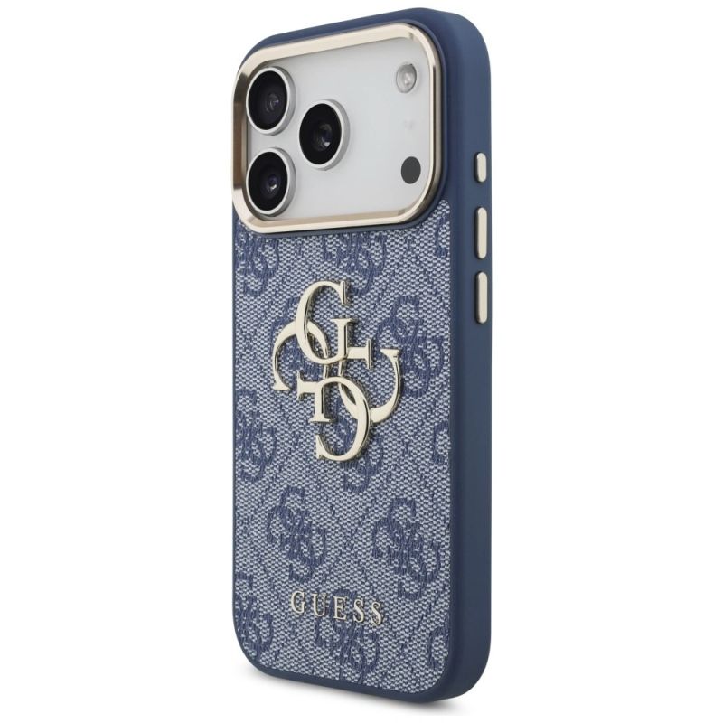 Etui Guess 4G Big 4G Classic Logo na iPhone 18 Pro / 17 Pro - niebiesko-złote - obrazek 2