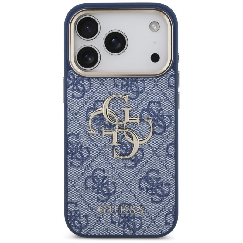 Etui Guess 4G Big 4G Classic Logo na iPhone 18 Pro / 17 Pro - niebiesko-złote - obrazek 3