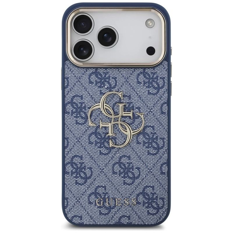 Etui Guess 4G Big 4G Classic Logo na iPhone 18 Pro Max / 17 Pro Max - niebiesko-złote - obrazek 3