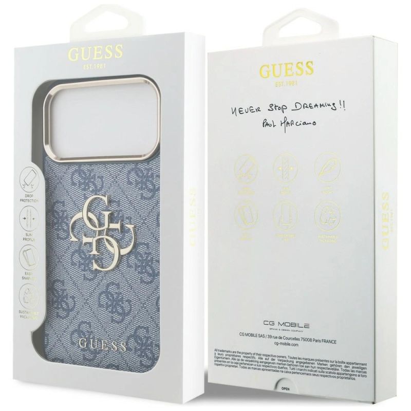 Etui Guess 4G Big 4G Classic Logo na iPhone 18 Pro Max / 17 Pro Max - niebiesko-złote - obrazek 8