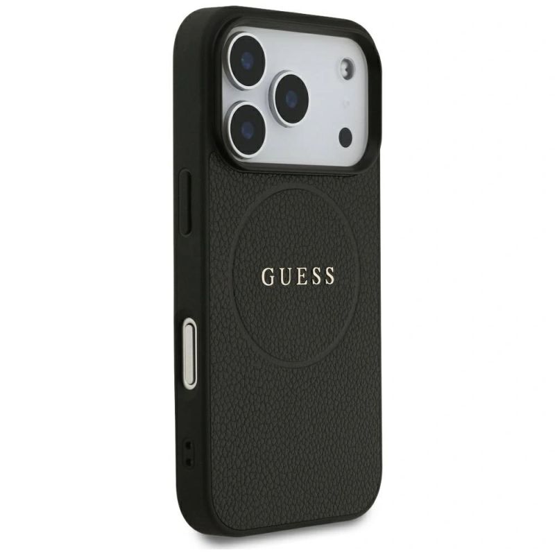 Etui Guess Grained Gold Ring MagSafe na iPhone 18 Pro / 17 Pro - czarne - obrazek 4