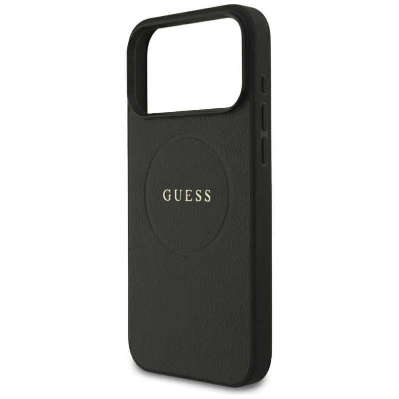 Etui Guess Grained Gold Ring MagSafe na iPhone 18 Pro Max / 17 Pro Max - czarne - obrazek 6