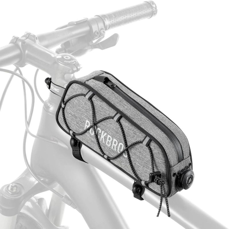 Torba rowerowa Rockbros TL004 ROAD TO SKY 0,7 l na ramę wodoodporna - szara