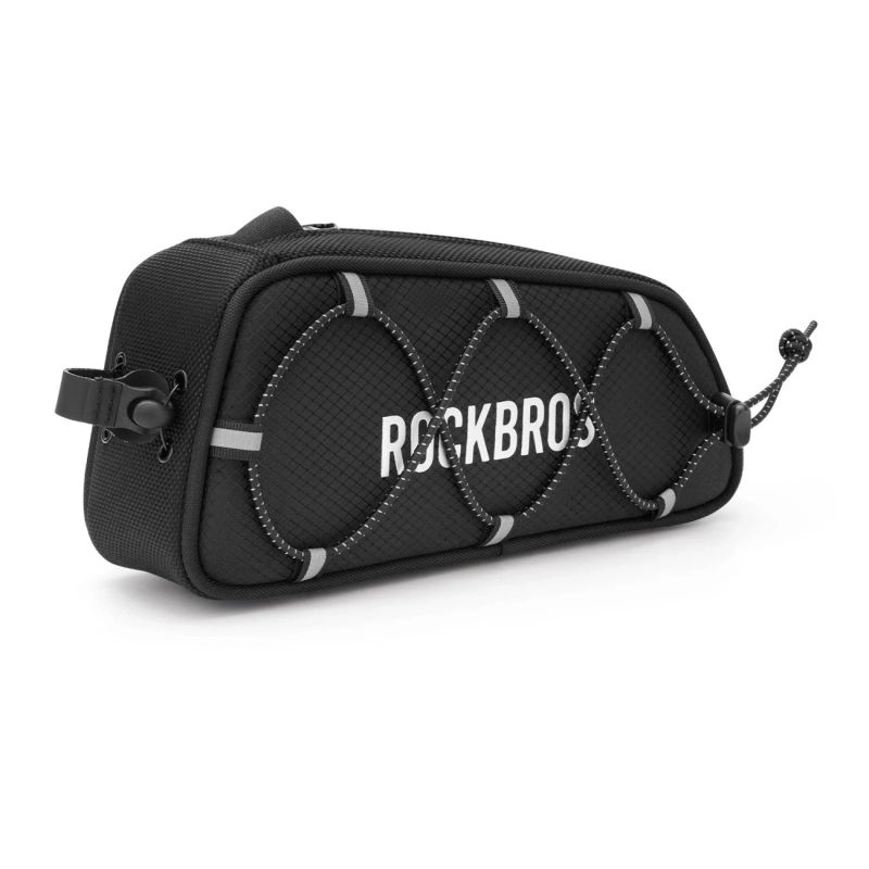 Torba rowerowa Rockbros TL004 ROAD TO SKY 0,7 l na ramę wodoodporna - czarna - obrazek 2