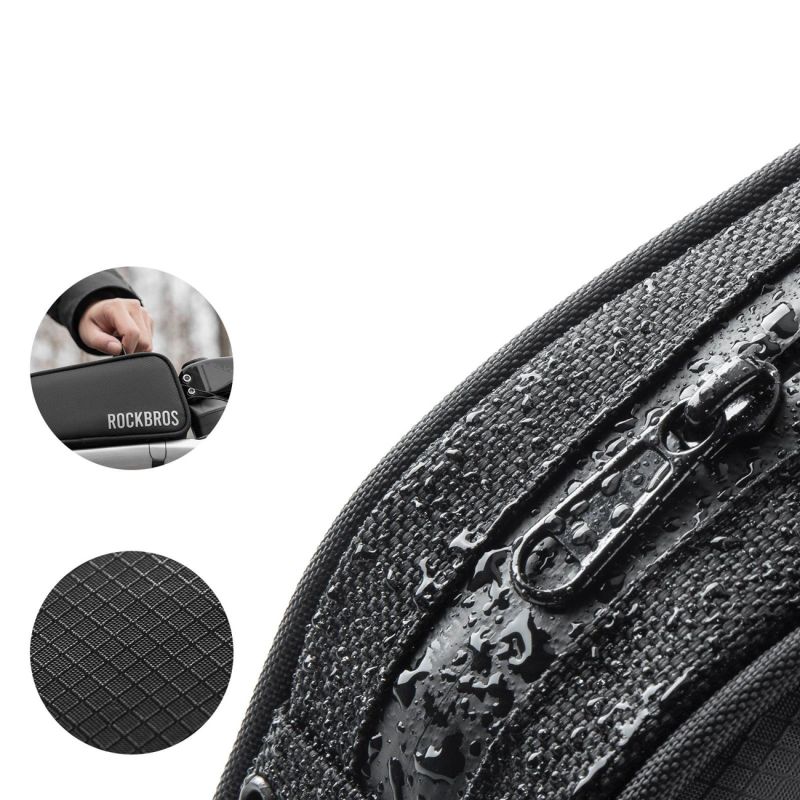 Torba rowerowa Rockbros TL004 ROAD TO SKY 0,7 l na ramę wodoodporna - czarna - obrazek 4