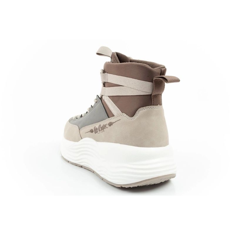 Lee Cooper buty sportowe sneakersy damskie modne wygodne za kostkę beżowe - obrazek 5