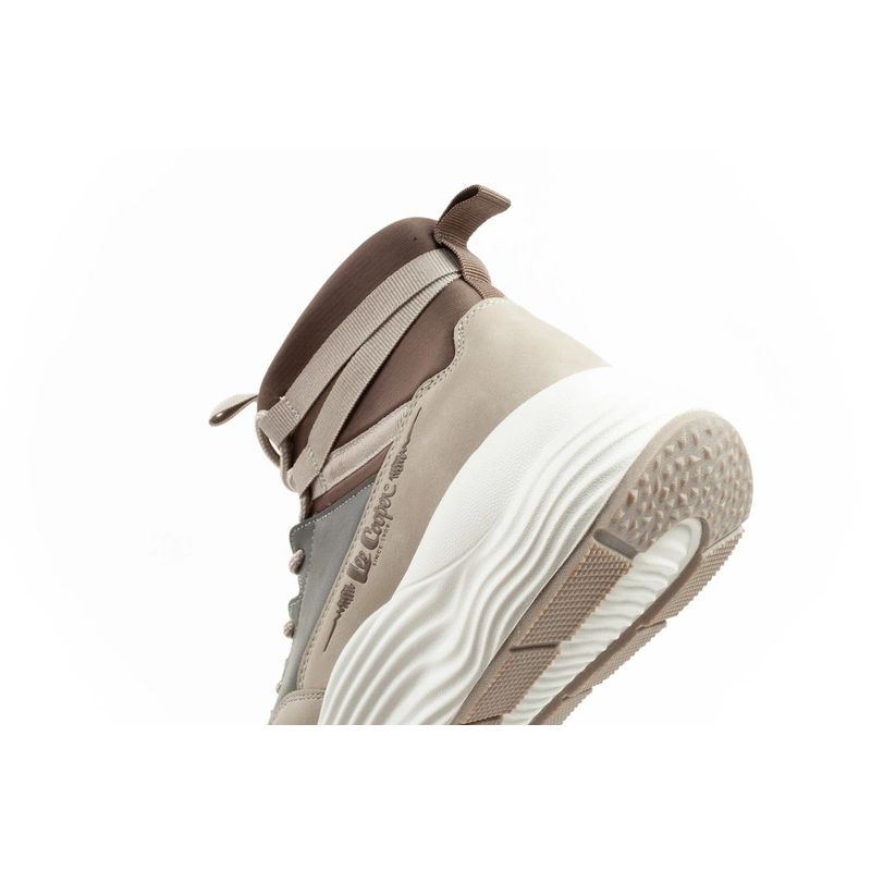 Lee Cooper buty sportowe sneakersy damskie modne wygodne za kostkę beżowe - obrazek 7