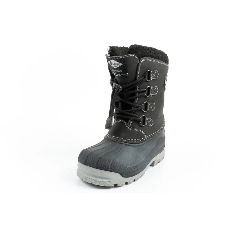 Lee Cooper buty zimowe śniegowce dziecięce ocieplane dla chłopca czarne - obrazek 3