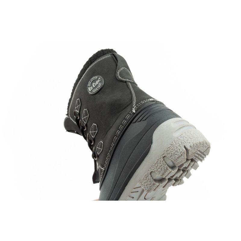 Lee Cooper buty zimowe śniegowce dziecięce ocieplane dla chłopca czarne - obrazek 7