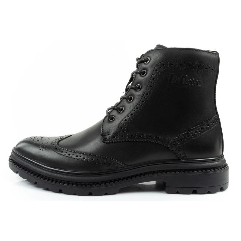 Lee Cooper buty męskie sztyblety trzewiki eleganckie skórzane czarne - obrazek 2