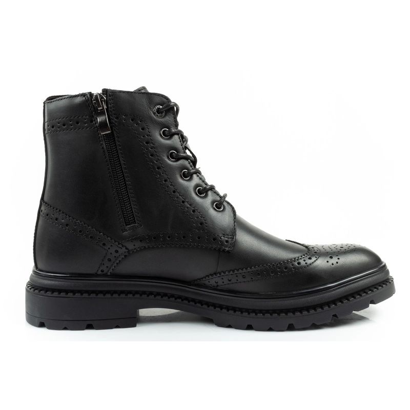 Lee Cooper buty męskie sztyblety trzewiki eleganckie skórzane czarne - obrazek 4