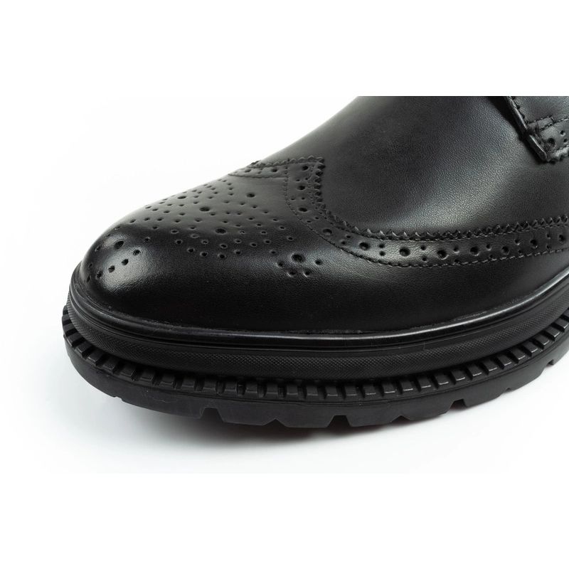 Lee Cooper buty męskie sztyblety trzewiki eleganckie skórzane czarne - obrazek 6