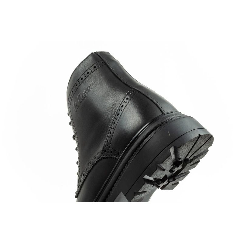 Lee Cooper buty męskie sztyblety trzewiki eleganckie skórzane czarne - obrazek 7