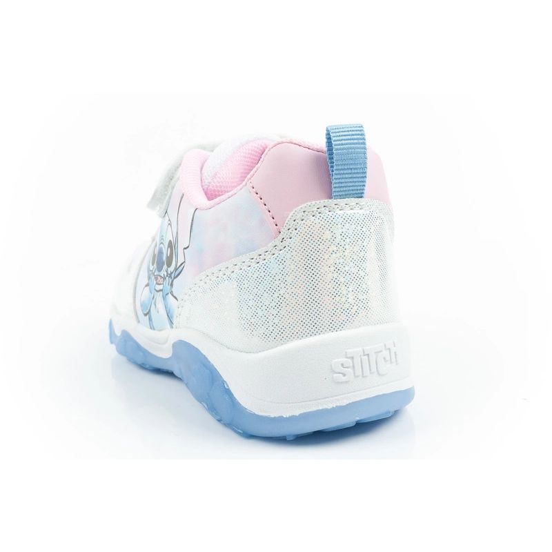 Leomil buty sportowe dziecięce sneakersy Stitch lekkie na rzep LED niebieskie - obrazek 5