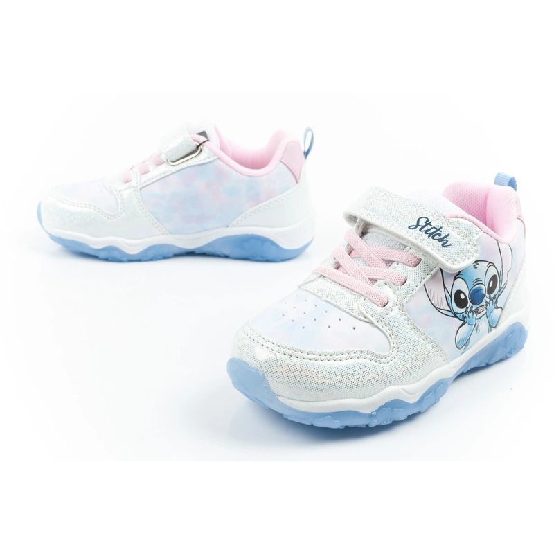 Leomil buty sportowe dziecięce sneakersy Stitch lekkie na rzep LED niebieskie - obrazek 8