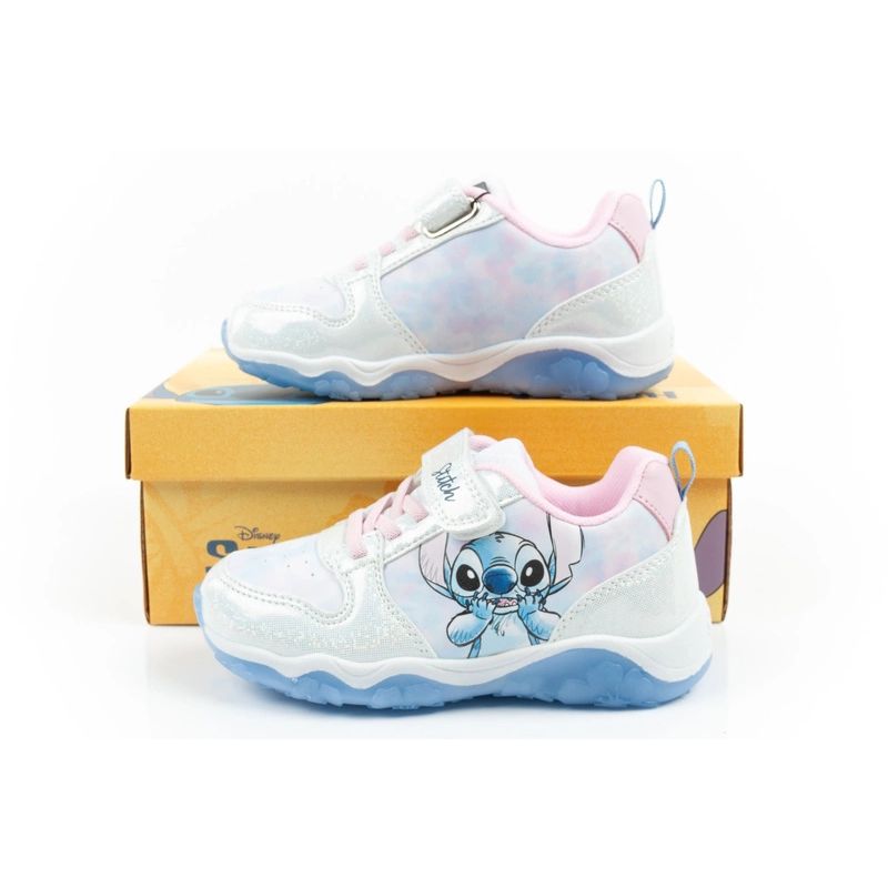 Leomil buty sportowe dziecięce sneakersy Stitch lekkie na rzep LED niebieskie - obrazek 10