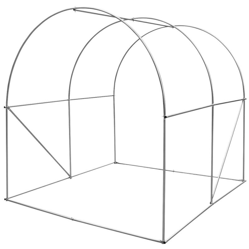 SZKLARNIA TUNEL OGRODOWY 200x200x200CM PE KONSTRUKCJA STAL ZIELONA - obrazek 12